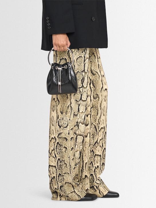 Jimmy Choo: Bon Bon crinkled leather top handle bag - women_1 | Luisa Via Roma