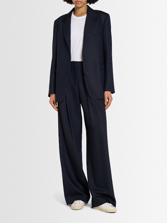 Golden Goose: Journey single breast wool blend jacket - women_1 | Luisa Via Roma