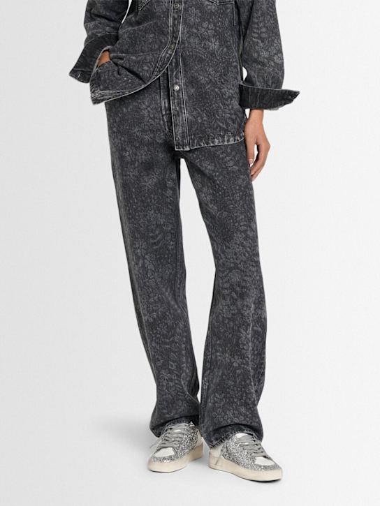 Golden Goose: Stardan亮粉&皮革运动鞋 - 白色/银色 - women_1 | Luisa Via Roma