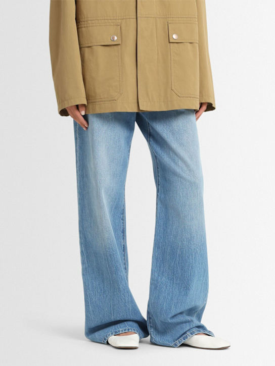 The Row: Ballerine quadrate in pelle - Bianco - women_1 | Luisa Via Roma