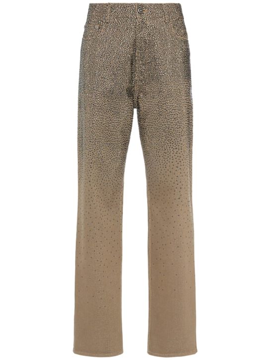 Golden Goose: Journey Kim cotton blend pants - Pale Khaki - women_0 | Luisa Via Roma
