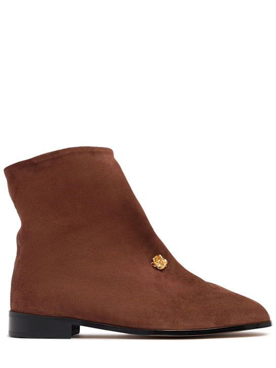 Eenk: 25mm Suede ankle boots - Brown - women_0 | Luisa Via Roma