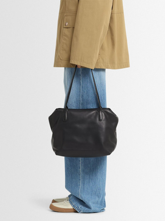 The Row: Henri saddle leather shoulder bag - women_1 | Luisa Via Roma