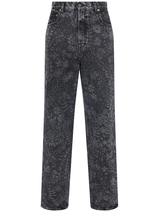 Golden Goose: Journey Kim printed cotton denim jeans - Black Marble - women_0 | Luisa Via Roma