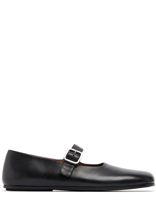 Marsell: Appiedi smooth leather Mary Jane flats - Black - men_0 | Luisa Via Roma