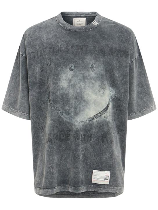 Mihara Yasuhiro: Bleached cotton t-shirt - men_0 | Luisa Via Roma