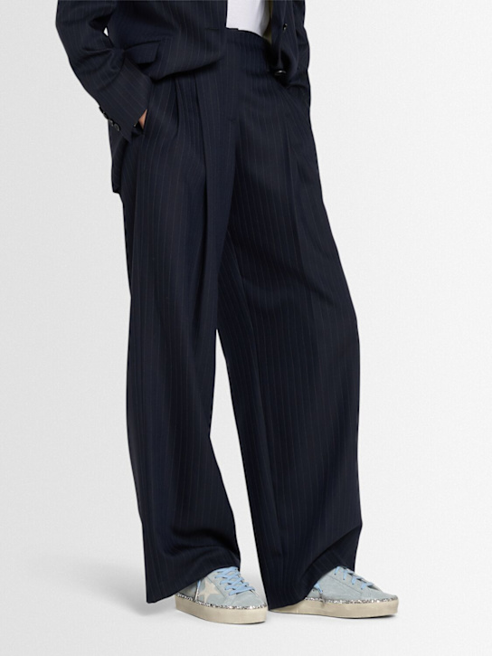 Golden Goose: Sneakers Hi Star in camoscio e glitter - women_1 | Luisa Via Roma