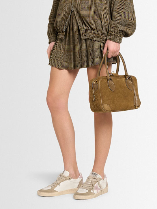 Golden Goose: Super Star suede & leather sneakers - White/Beige - women_1 | Luisa Via Roma