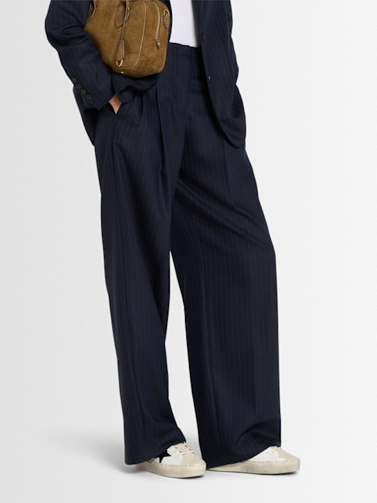 Golden Goose: Hi Star laminated leather sneakers - White/Purple - women_1 | Luisa Via Roma