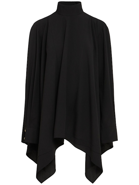 Eenk: Turtleneck rayon blend flowing shirt - women_0 | Luisa Via Roma