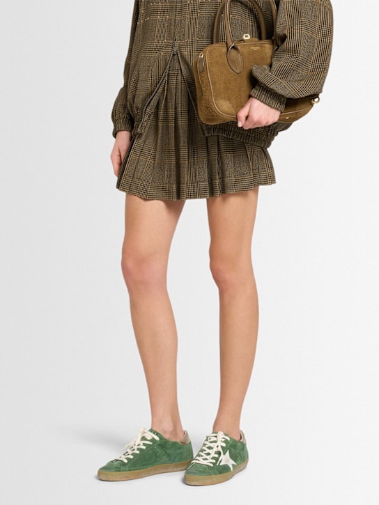 Golden Goose: Super Star laminated suede sneakers - women_1 | Luisa Via Roma
