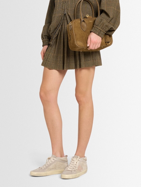 Golden Goose: Sneakers Mid Star de ante - Beige/Gris - women_1 | Luisa Via Roma