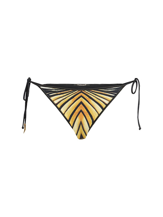 Roberto Cavalli: Ray Of Gold nylon blend bikini bottoms - women_0 | Luisa Via Roma