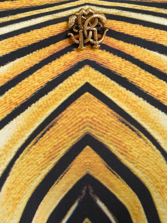 Roberto Cavalli: Ray Of Gold nylon blend bikini bottoms - women_1 | Luisa Via Roma