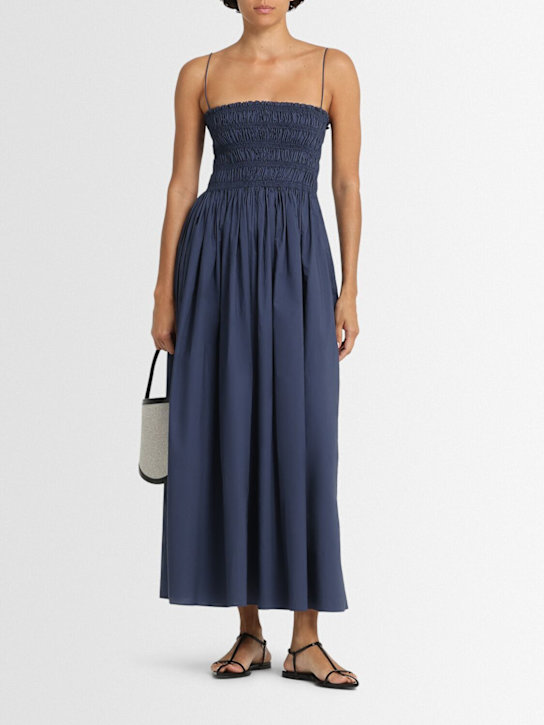 Matteau: Poplin long dress - Blue - women_1 | Luisa Via Roma