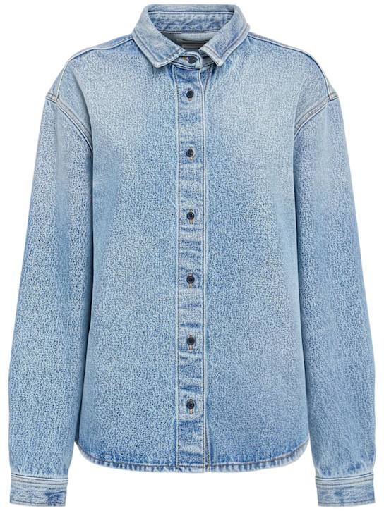 Annagreta: Luce denim overshirt - Light Blue Wash - women_0 | Luisa Via Roma
