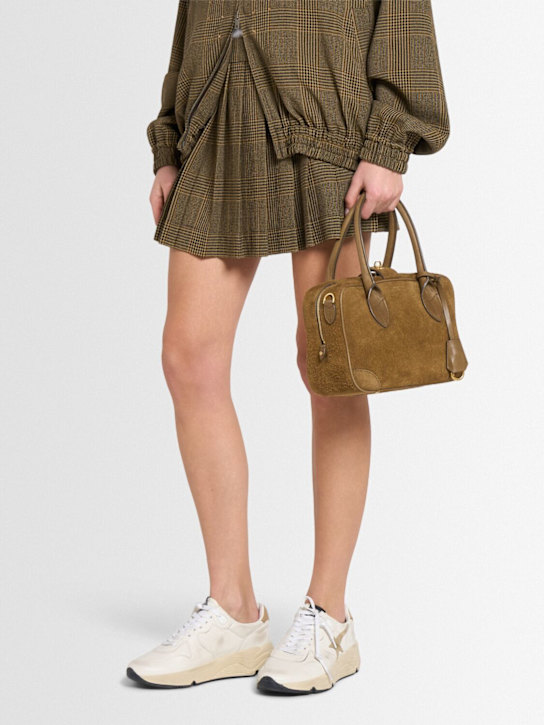 Golden Goose: Sneakers Running de piel laminada - women_1 | Luisa Via Roma