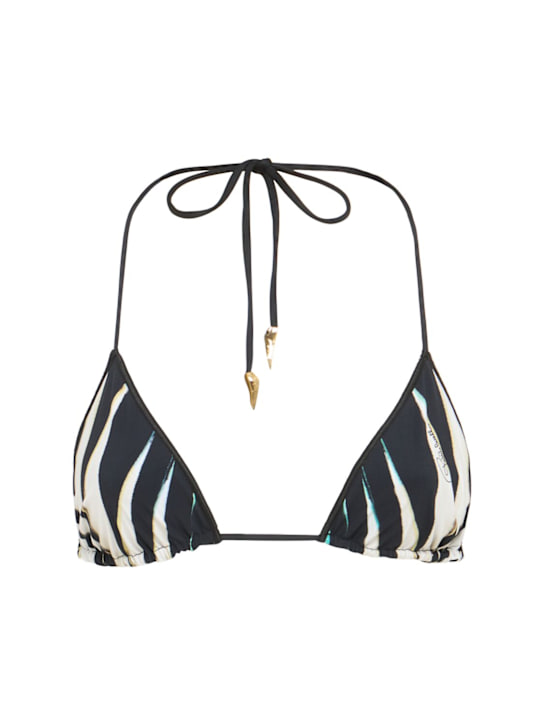 Roberto Cavalli: Ray Of Sea nylon blend bikini top - women_0 | Luisa Via Roma