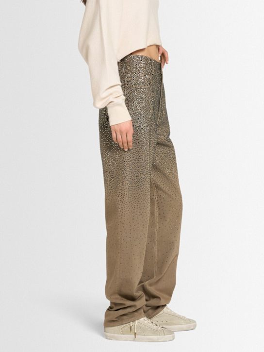 Golden Goose: Sneakers en daim Super Star - Eggnog - women_1 | Luisa Via Roma