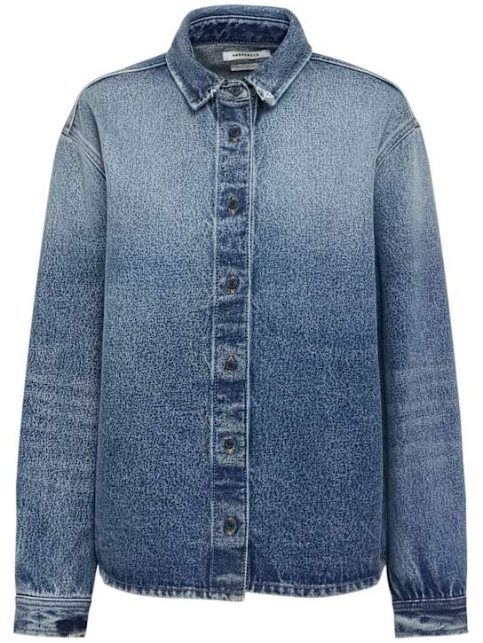 Annagreta: Luce デニムオーバーシャツ - Medium Blue Wash - women_0 | Luisa Via Roma