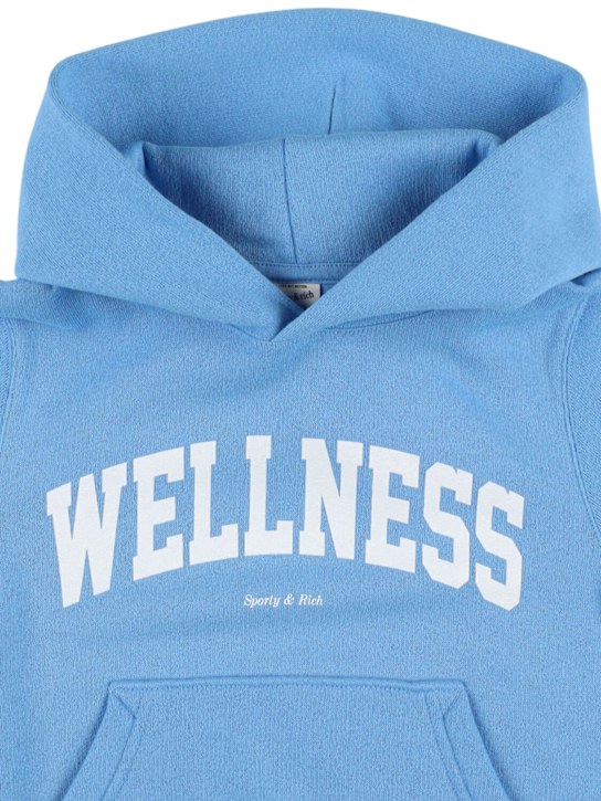 Sporty & Rich: Wellness Ivy コットンブレンドフーディー - ライトブルー - kids-boys_1 | Luisa Via Roma