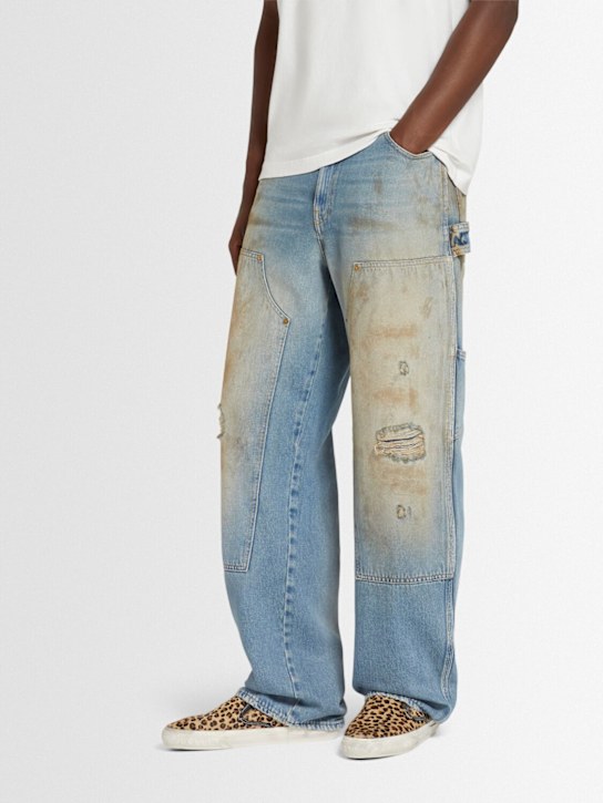 Golden Goose: VCE pony hair slip-on sneakers - Black/Brown - men_1 | Luisa Via Roma