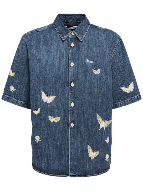 Our Legacy: Beyond printed denim shirt - Blue - men_0 | Luisa Via Roma