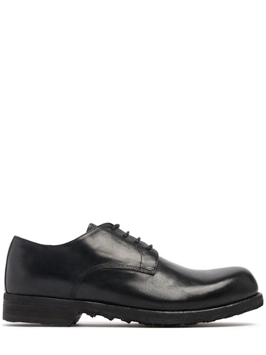 Officine Creative: Bulla leather lace-up shoes - men_0 | Luisa Via Roma