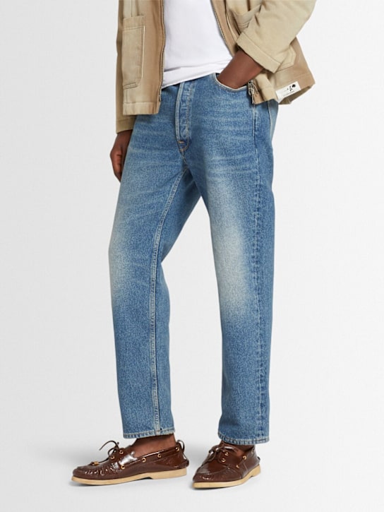 Golden Goose: Wrinkled leather boat shoes - Dark Brown - men_1 | Luisa Via Roma