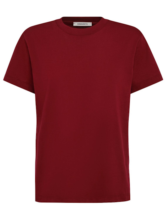 Annagreta: Bette レギュラーフィット コットンTシャツ - レッド - women_0 | Luisa Via Roma
