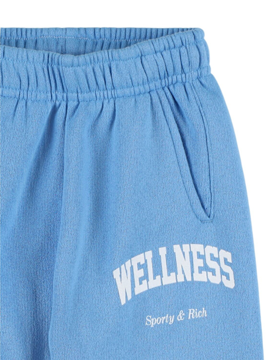 Sporty & Rich: Wellness Ivy コットンブレンドスウェットパンツ - ライトブルー - kids-boys_1 | Luisa Via Roma