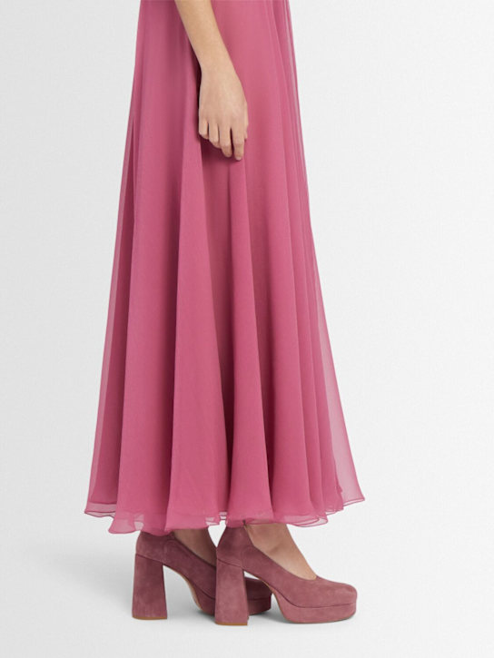 Chloé: 110mm Loti suede pumps - Faded Rose - women_1 | Luisa Via Roma