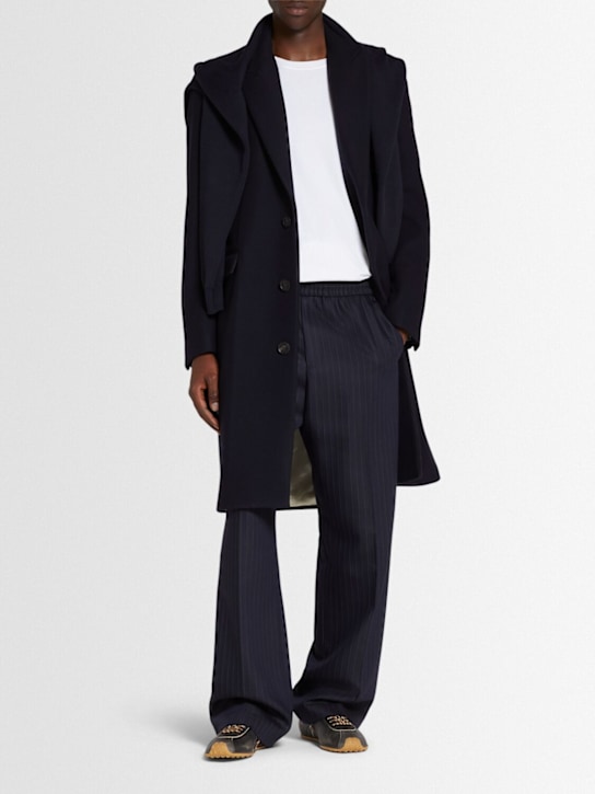 Golden Goose: Golden single breast wool blend coat - men_1 | Luisa Via Roma