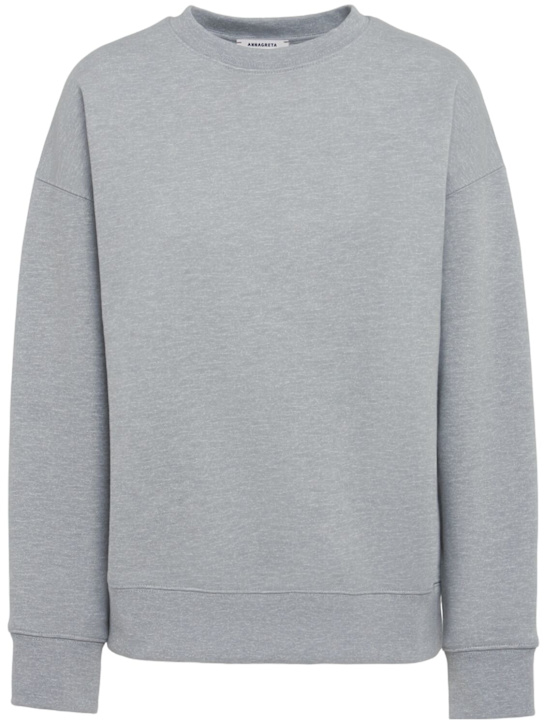 Annagreta: Sudadera Elizabeth de algodón - Gris - women_0 | Luisa Via Roma