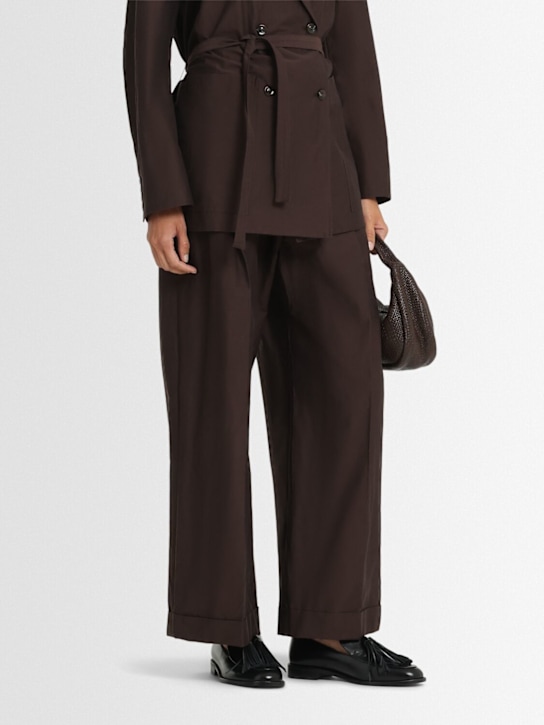 Eenk: 25mm Leather tassel loafers - Black - women_1 | Luisa Via Roma