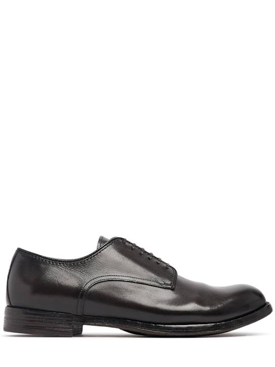 Officine Creative: Anatomia leather lace-up shoes - Brown - men_0 | Luisa Via Roma