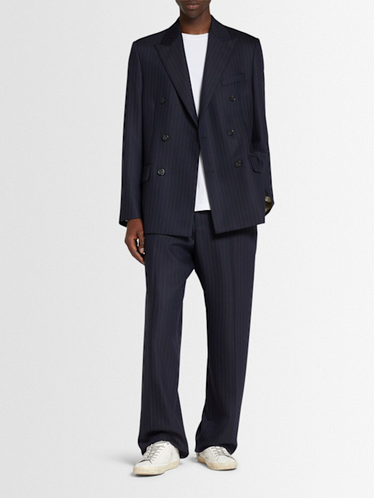 Golden Goose: Journey double breast wool blend jacket - men_1 | Luisa Via Roma