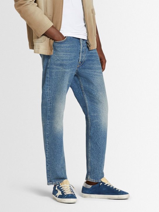 Golden Goose: Super Star suede & leather sneakers - Aviator Blue - men_1 | Luisa Via Roma