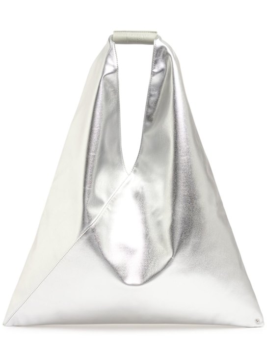 MM6 Maison Margiela: Classic Japanese laminated tote bag - women_0 | Luisa Via Roma