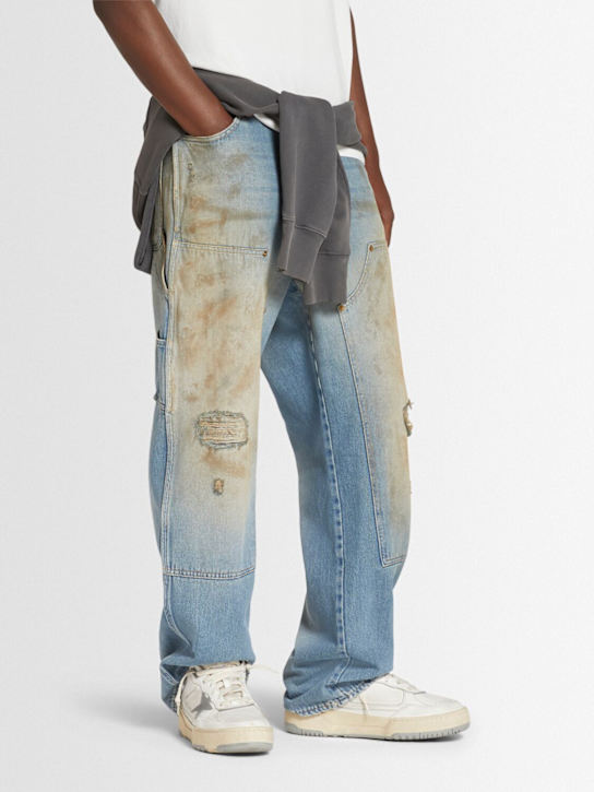 Golden Goose: Forty2 leather sneakers - White/Grey - men_1 | Luisa Via Roma