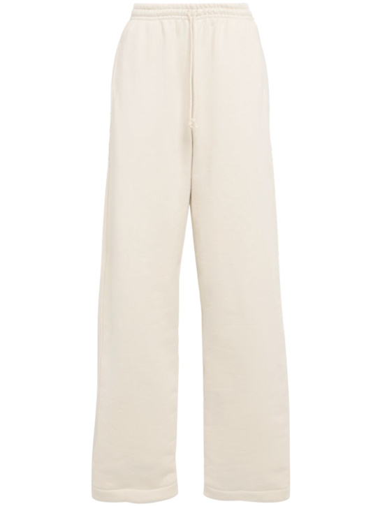 Annagreta: Pantaloni Eva in felpa di cotone - Beige - women_0 | Luisa Via Roma