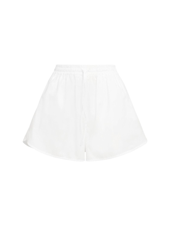 Annagreta: Nina cotton twill shorts - White - women_0 | Luisa Via Roma