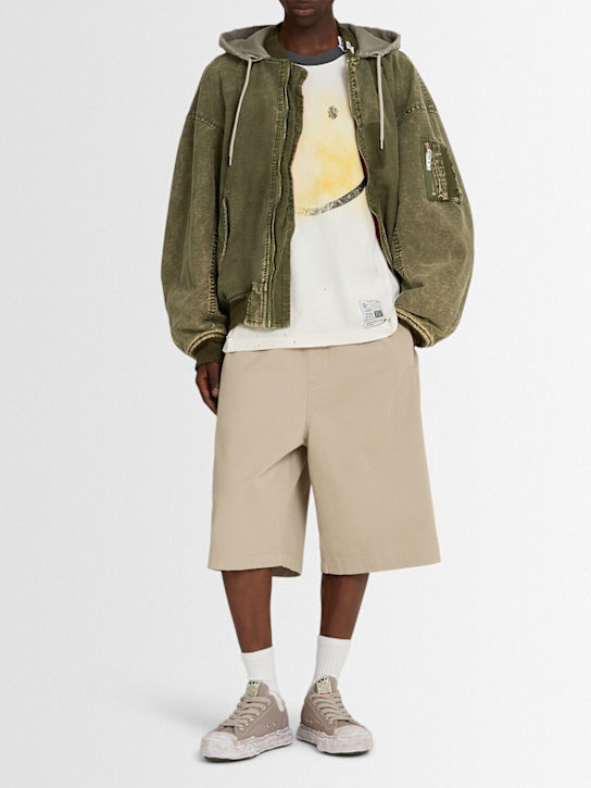 Mihara Yasuhiro: Smiley face printed distressed t-shirt - men_1 | Luisa Via Roma