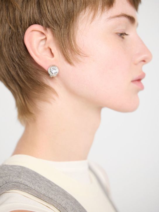 Area: Crystal dome stud earrings - women_1 | Luisa Via Roma