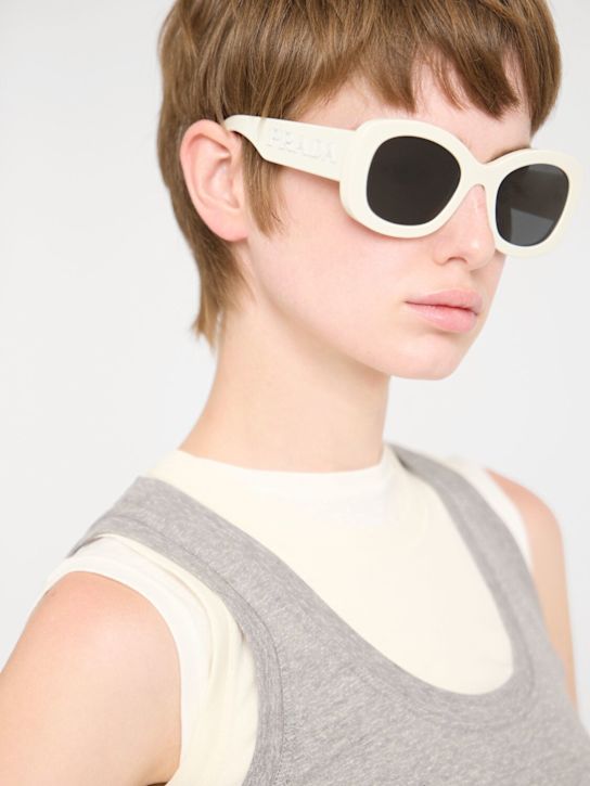 Prada: Square acetate sunglasses - women_1 | Luisa Via Roma