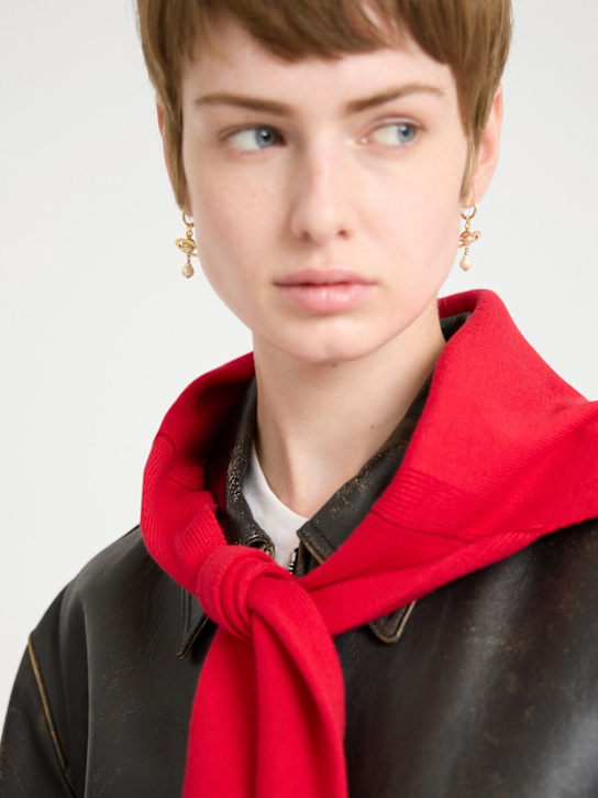 Vivienne Westwood: Aleksa imitation pearl drop earrings - women_1 | Luisa Via Roma