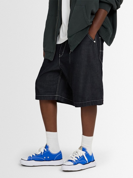 Mihara Yasuhiro: Peterson canvas low sneakers - Blue - men_1 | Luisa Via Roma