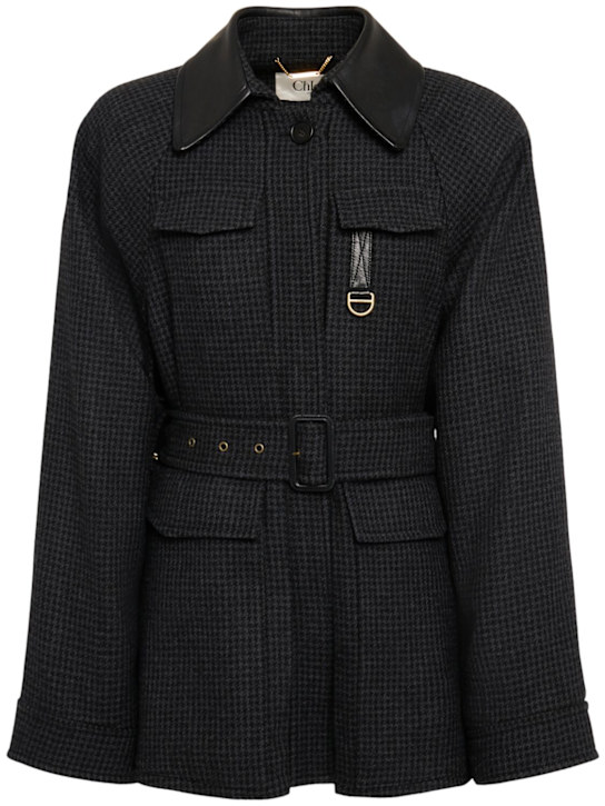 Chloé: Wool jacket - Dark Grey - women_0 | Luisa Via Roma