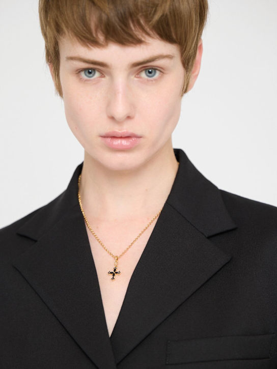 Dolce&Gabbana: Plated cross pendant necklace - women_1 | Luisa Via Roma