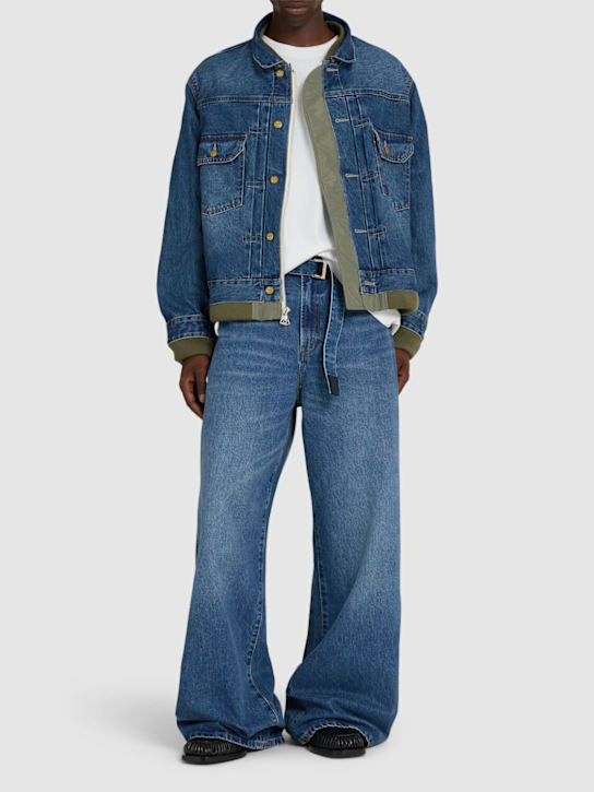 Reversible levi's denim & twill jacket - Sacai - Men  | Luisaviaroma
